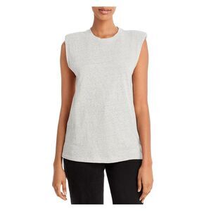 B NEW YORK Womens Gray Sleeveless Round Neck Tank Top L